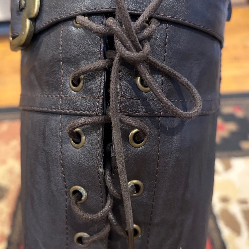 Womens Wanted lace up back boot - Picture 7 of 8